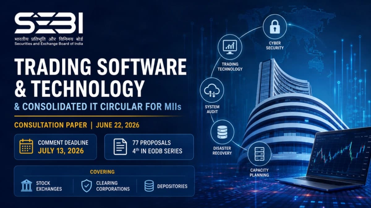SEBI Consultation Paper on Trading Software & Technology at Stock Exchanges and Consolidated IT Circular for MIIs — June 2026 | All 77 Proposals Explained