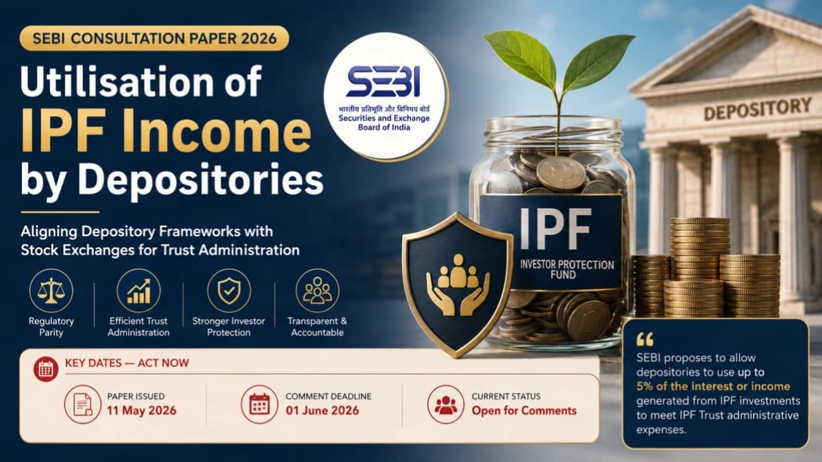 SEBI Proposes 5% IPF Income Utilisation for Depository Trust Expenses
