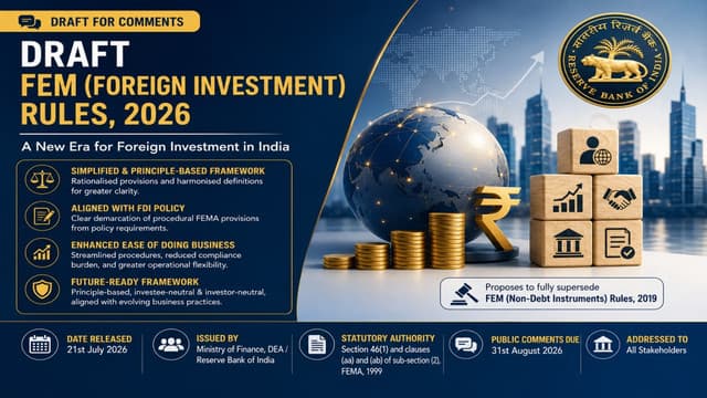 RBI Releases Draft FEMA (Foreign Investment) Rules, 2026 to Replace NDI Rules, 2019