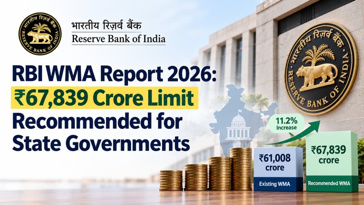 RBI WMA Report 2026: ₹67,839 Crore Limit Recommended for States