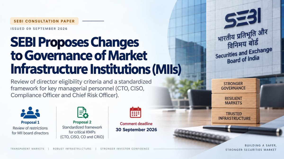 SEBI Consultation Paper on Strengthening Governance of MIIs: Board Director Eligibility and KMP Qualification Framework