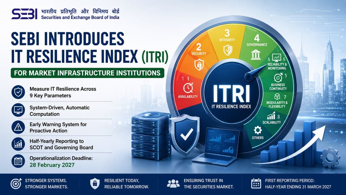 SEBI IT Resilience Index (ITRI) for Market Infrastructure Institutions: Framework, Parameters and 2027 Deadlines