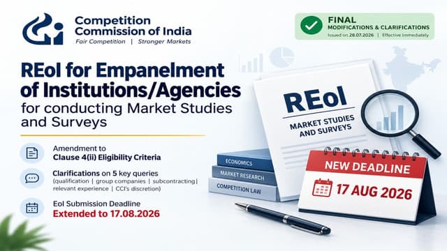 CCI REoI Modifications 2026 - Market Study Empanelment Eligibility