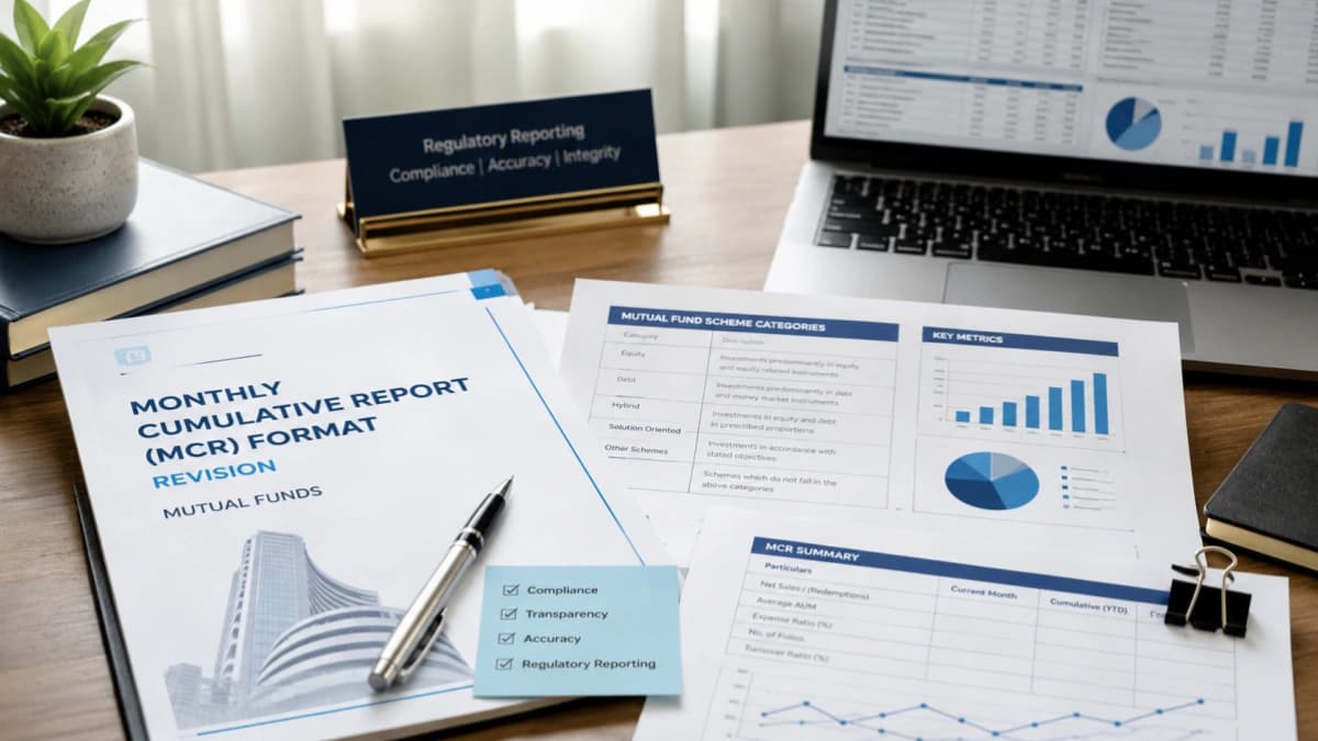 SEBI Revises Monthly Cumulative Report (MCR) Format for Mutual Funds