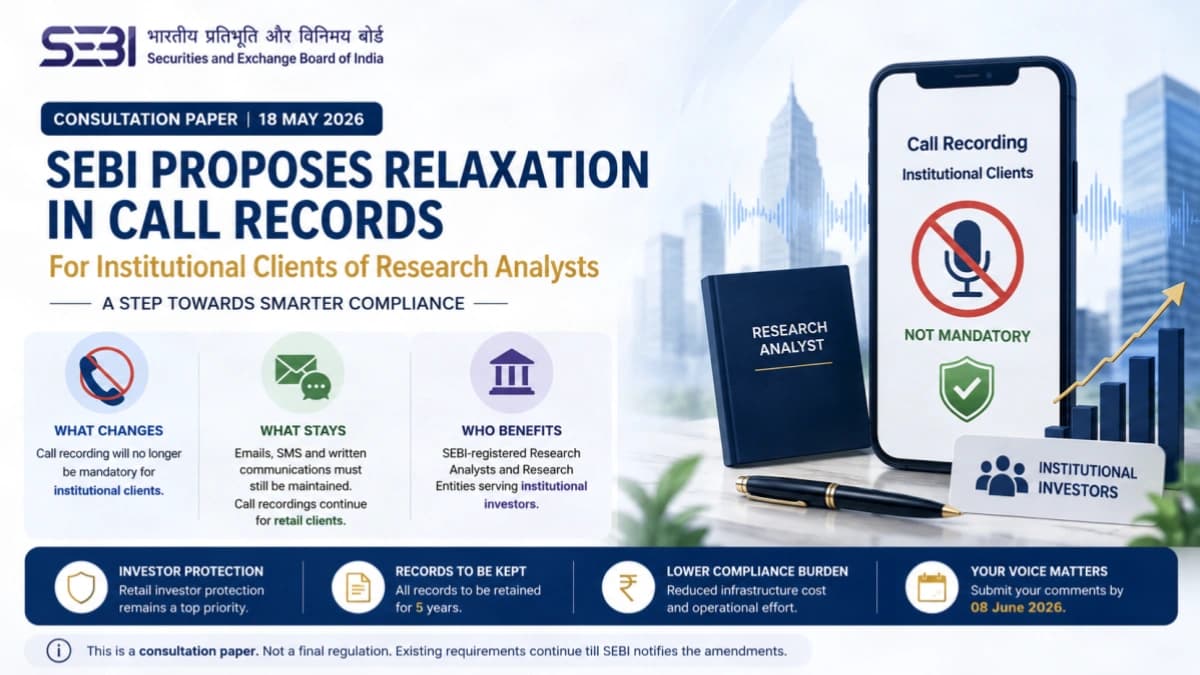 SEBI Consultation Paper on Call Records for Institutional Clients