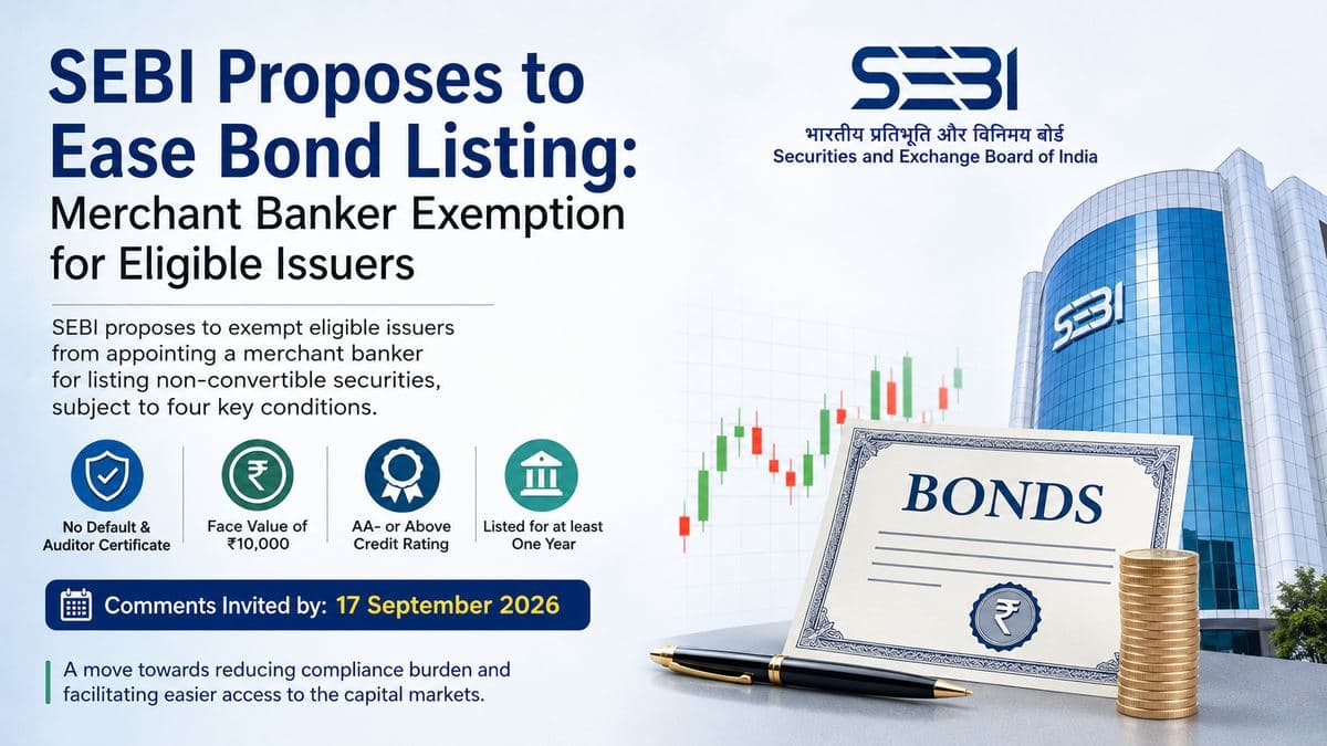 SEBI Proposes Exemption from Mandatory Merchant Banker Appointment for Small-Value Debt Private Placements