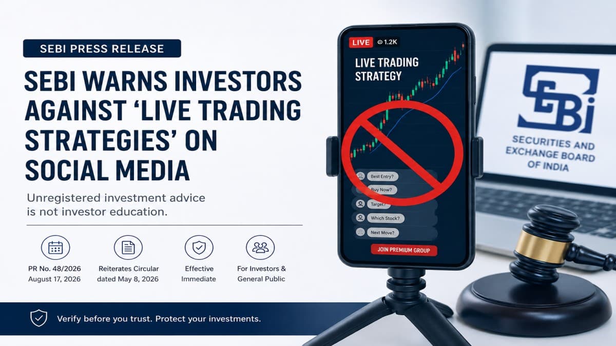 SEBI Caution on Live Trading Strategies on Social Media Platforms – PR No.48/2026 (2026)