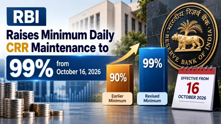 RBI CRR Minimum Raised to 99