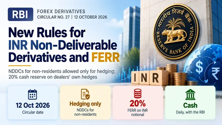 RBI Circular 27: INR NDDCs for Non-Residents Only for Hedging, and 20% FERR on Banks' Own Hedges (October 2026)